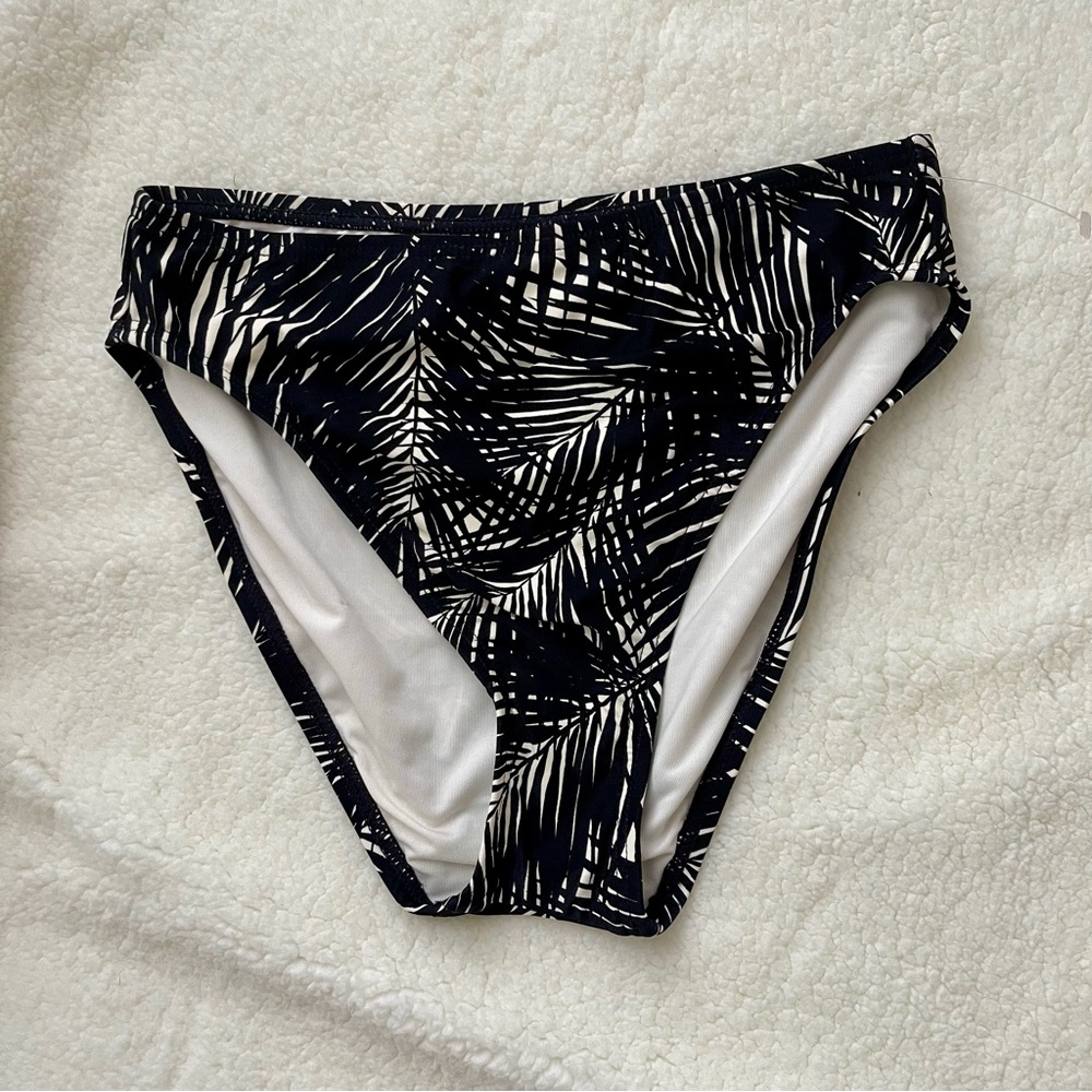 Michael Kors Black and White Swim Bottom